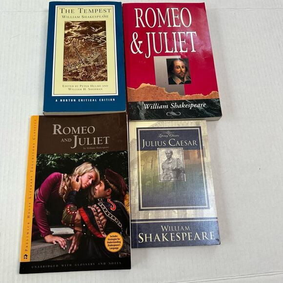 William Shakespeare Book Set Romeo Juliet The Tempest Othello Julius Cesar - Picture 2 of 16